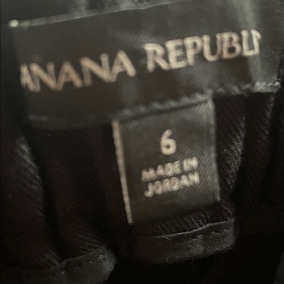 Like New Banana Republic Lyocell Linen Blend Belted Cargo Trouser Pants Black 6 - Picture 5 of 7